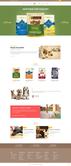 Animer 基于Bootstrap的寵物食品電商模板，打造專業(yè)狗糧商城